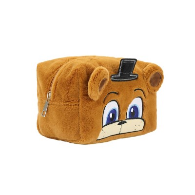 Five Nights At Freddy’s Freddy 8” Brown Faux Fur Cosmetic Bag
