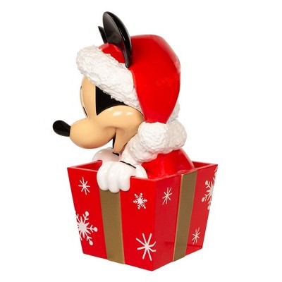 8-Inch Un-Lit Mickey Mouse in Santa Outfit Tree Topper