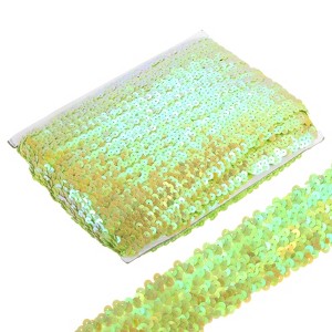 Unique Bargains Waterproof Flat Elastic Crafts Sewing Dress Sequins Trim Ribbon - 1 of 4