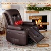 Large Power Lift Recliner Chair for Elderly, Faux Leather Reclining Sofa w/ Heat, Massage, Side Pocket & Cup Holder for Living Room,21" width - 4 of 4