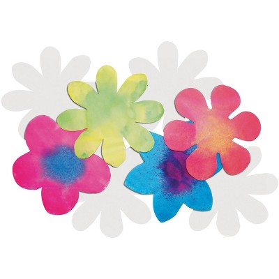 Roylco Flower Color Diffusing Paper, 9 Inches, White, pk of 80