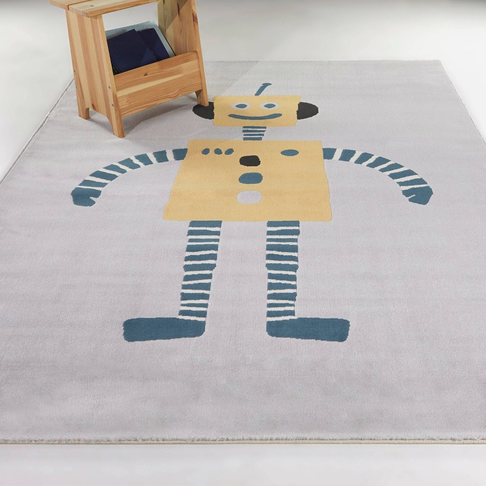 Photos - Area Rug Balta Rugs 4'4"x6' Kids' Rob Robot Gray