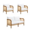 Nathan James 3pc Twila Wicker Outdoor Patio Conversation Set White - 3 of 4