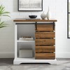 GDFStudio Emery Modern Farmhouse Accent Cabinet with Sliding Slat Door - 2 of 4