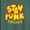 Women's - Instant Message - Stay Punk Forever Lightweight French Terry Wide Neck Long Sleeve Shirt - 2 of 4