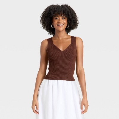 Women's V-Neck Sweater Tank - A New Day™