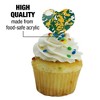 North Dakota State Camo Heart Love Cupcake Picks Toppers Decoration Set of 6 - 3 of 4