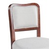 TopComfy Patio Dining Chairs Multifunctional Round Dining Table Solid Wood Look Breakfast Nook Furniture for Dining Room, White, 43.9"*23.5"*18.5" - 4 of 4