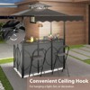 Tangkula 3-Piece Outdoor BBQ Canopy w/ Bar Table & 2 Foldable Bar Chairs Set for Patio - 4 of 4