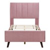 NicBex Twin/Queen Upholstered Platform Bed Frame with Wingback Headboard,Luxurious Velvet Upholstered Platform Bed,Wood Slat Support,Easy Assembly - 4 of 4