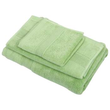 Unique Bargains Soft Absorbent Cotton Bath Towel for Bathroom kitchen Shower Towel Classic Design 3 Pcs