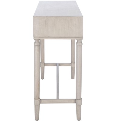 Gray Pinewood Traditional Console Table with Storage