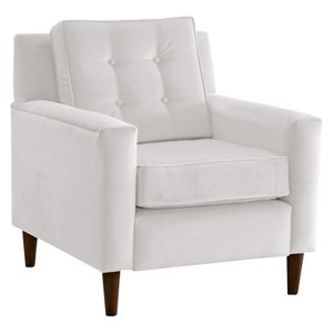 Skyline Custom Upholstered Arm Chair - Skyline Furniture , Velvet White