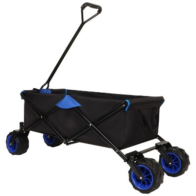 Vynxaria 360¡ã Rotating Heavy-Duty Folding Wagon - All-Terrain Garden Cart for Outdoor Adventures