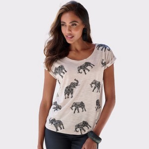 Women's Elephant Print Top - LASCANA - 1 of 4
