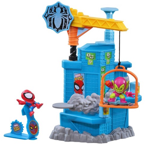 Marvel Stunt Squad Spider-Man vs Green Goblin Crane Smash Playset