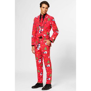 OppoSuits Men's Christmas Suit - Christmaster - Red - 1 of 4