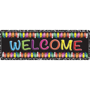 Ashley Productions® The Original Fun Mat™, Mat Runner, 15.5" x 47", Welcome Crayons - 1 of 1