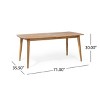 CAVINAS Outdoor Dining Set for 6, Acacia Wood Expandable Outdoor Dining Table Durable Outside Furniture with 6 Stackable Chairs - 4 of 4