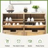 Acekool Rattan 4 Flip Drawer Shoe Cabinet with Metal Legs, Narrow Freestanding Shoe Organizer for Entryway - 4 of 4