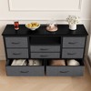 8 Dresser TV Stand with LED Light, 47'' Wide TV Stand with 8 Deep Drawers for Bedroom, Chest of Drawers with AC Outlets and 2 USC Ports - 3 of 4