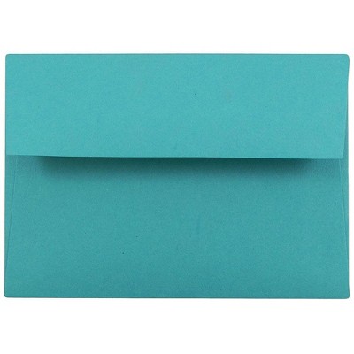 JAM Paper 4Bar A1 Colored Invitation Envelopes 3.625x5.125 Sea Blue Recycled 15794