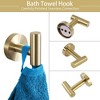 Itopfox 5 Piece Bathroom Hardware Set SUS304 Stainless Steel Brushed Gold 16 Inch Towel Bar Toilet Paper Holder 3 Hooks - 4 of 4