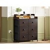Hausource 6 Drawer Dresser with Charging Station, LED Lights, Tall Storage Chest with Wooden Top - 3 of 4