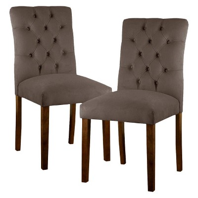 Brookline Tufted Velvet Dining Chair - Gray (Set of 2) - Threshold&#8482;