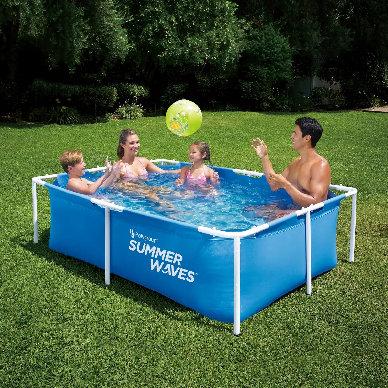 Family Backyard Swimming Pool Blue, Above Ground Pools 5 Feet Deep