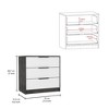 NicBex 3 Drawer Dresser for Bedroom,Chest of Drawers with Superior Top for Dining Room,Living Room,Entryway,Hallway - 3 of 4