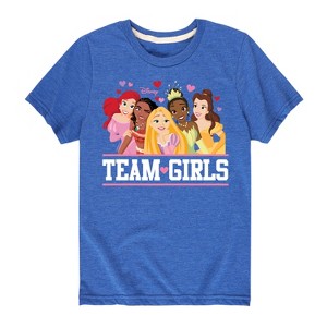 Girls' - Disney Princess - Team Girls Short Sleeve Graphic T-Shirt - 1 of 4