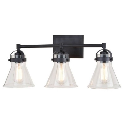 Vaxcel Mason 3 - Light Vanity in  Charcoal Black