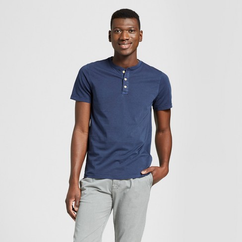 Men's Short Sleeve Henley Shirt - Goodfellow & Co™ Xavier Navy M : Target
