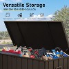 Outdoor Storage Deck Box, Large Resin Patio Storage for Outdoor Pillows, Garden Tools and Pool-Supplies, Waterproof, Lockable - 3 of 4