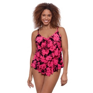 Aqua Green, Women's Triple Tier Tankini - 1 of 3