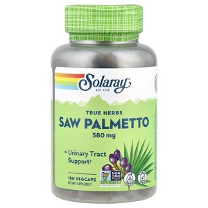 Solaray True Herbs, Saw Palmetto, 580 mg, 180 VegCaps - 1 of 2