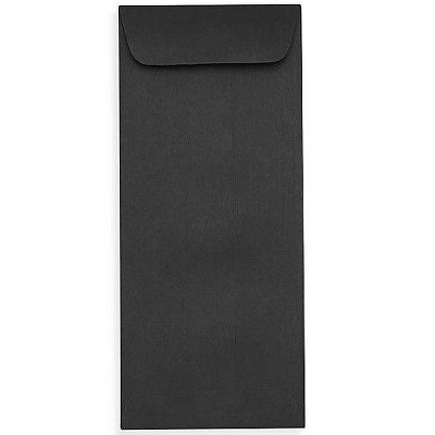 LUX 80lb 4 1/8"x9 1/2" Open End #10 Envelopes Midnight Black 500/BX 7716-B-500