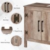 phiestina 11.75" W Barnwood Bathroom Vanity Cabinet, Double Door, Under Sink Storage, U-Shaped Cut-Out, Water-Resistant Particleboard - 4 of 4