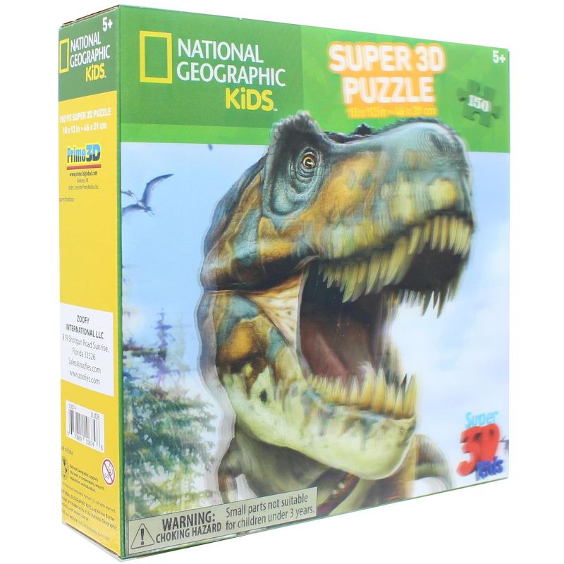 National Geographic National Geographic Kids Tyrannosaurus Rex 150 Piece Super 3D Jigsaw Puzzle, 3 of 7