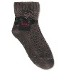 Memoi Women's Zaggy Zig Anklet Home Socks Gray One Size - 4 of 4
