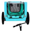 Racxily Pet Bike Trailer Dog Cart, for Small, Medium Pets, Easy Folding Cart Frame, Quick Release Wheel, Non-Slip Floor, Internal Leash - 4 of 4