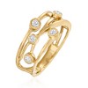 Ross-Simons 0.25 ct. t.w. Diamond Crisscross Ring in 18kt Gold Over Sterling - 3 of 4