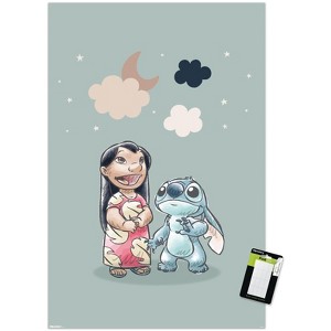 Trends International Disney Lilo and Stitch: Starry-Eyed - Clouds and Moon Unframed Wall Poster Prints - 1 of 4