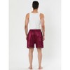 Lars Amadeus Men's Sleepwear Elastic Waist Lounge Pajama Satin Shorts 2 Pack - 4 of 4
