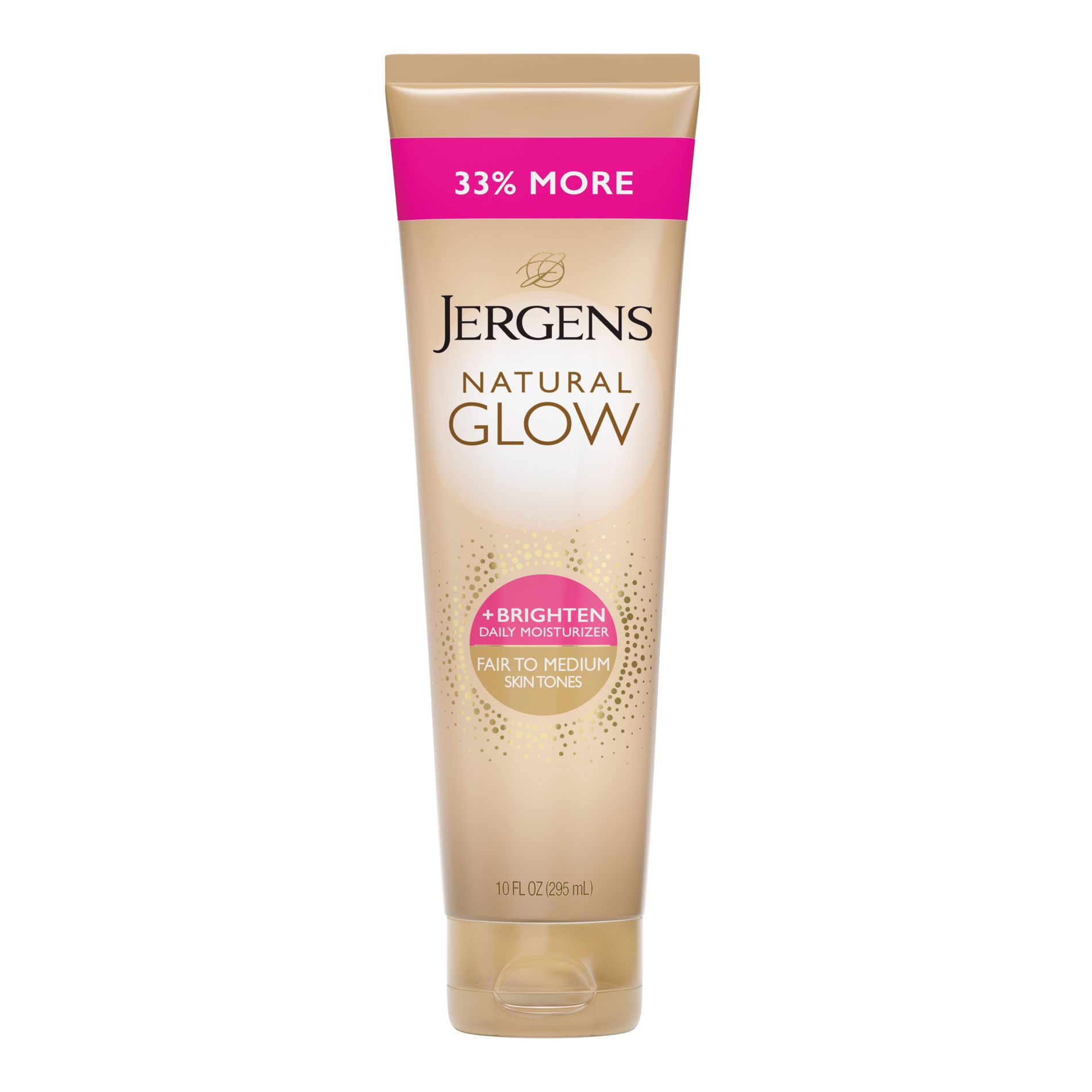 Jergens Natural Glow Brightening Daily Moisturizer Self Tanner Body Lotion - 10 fl oz