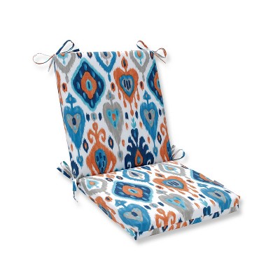 Paso Squared Corners Outdoor Chair Cushion Azure Blue - Pillow Perfect