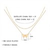 Exquisite Double-layer Butterfly Necklace for Women – Elegant, Fashionable, Gold-toned Butterfly Pendant and Beaded Necklace - 3 of 4