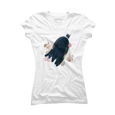 Junior's Design By Humans Little floating ghost By Nebenzu T-Shirt