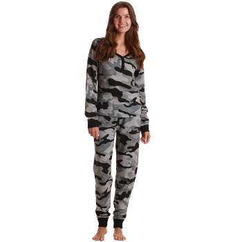 followme Buffalo Plaid 2 Piece Thermal Pajama Set For Women